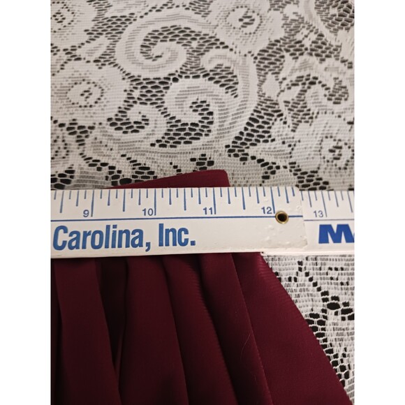 Dark Red Flowy Mini Skirt - Picture 10 of 13
